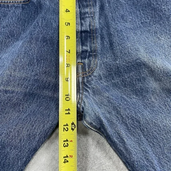 Vintage Levis 501 Jeans Mens 32x33 Blue Button Fly Denim Pants (Tag35x36) - Picture 12 of 16